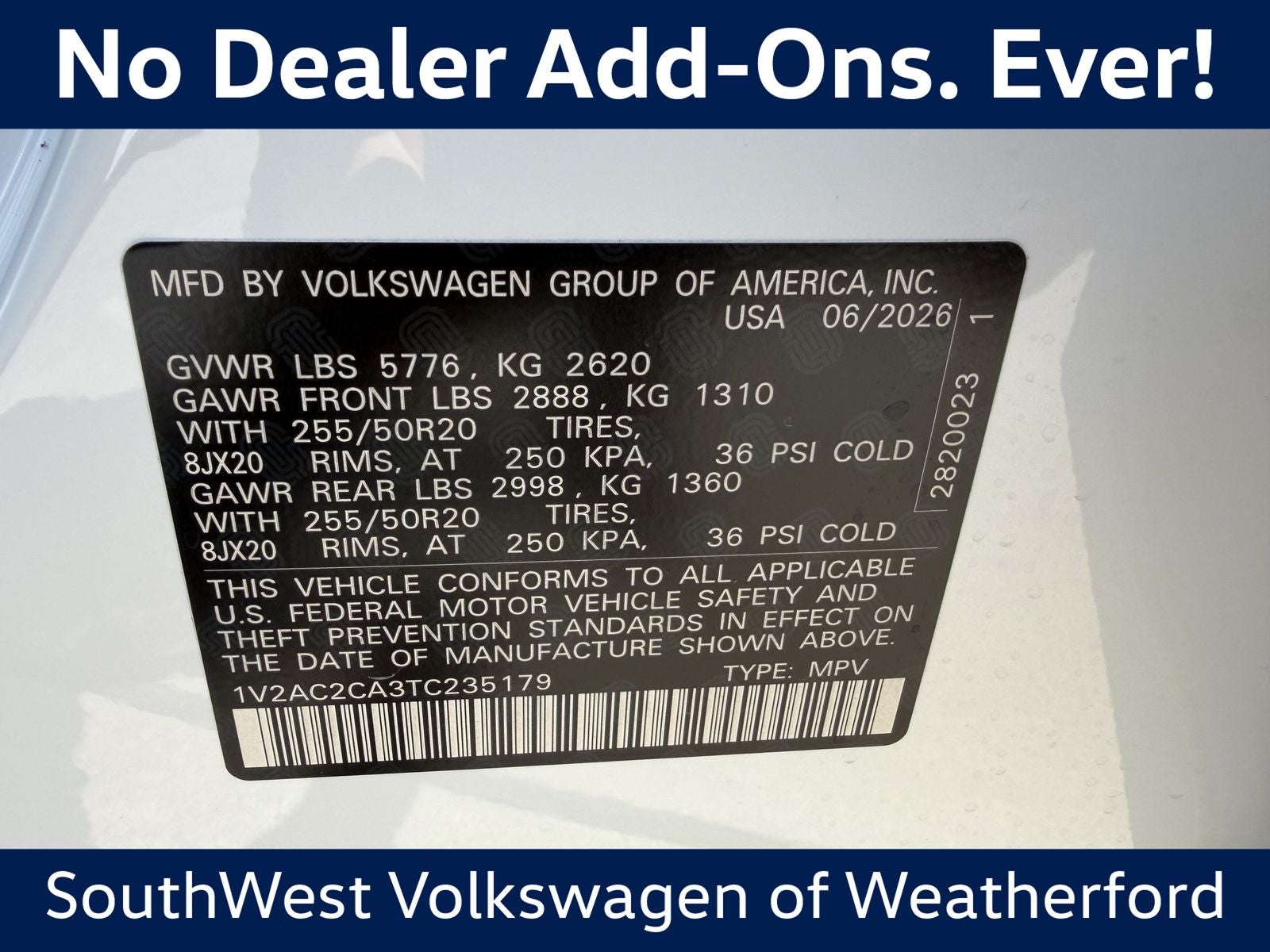 2026 Volkswagen Atlas Cross Sport 2.0T SEL R-Line Black