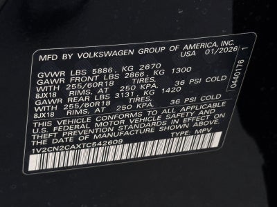 2026 Volkswagen Atlas 2.0T Peak Edition