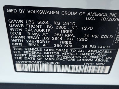 2026 Volkswagen Atlas Cross Sport 2.0T SE