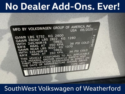 2026 Volkswagen Atlas 2.0T SE