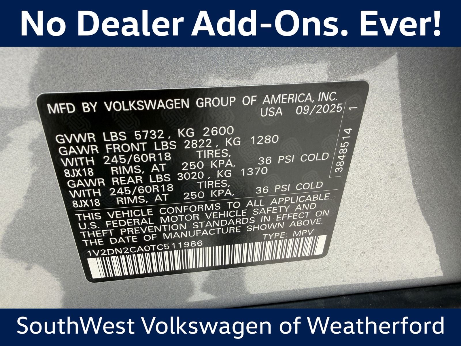 2026 Volkswagen Atlas 2.0T SE