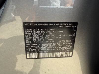 2026 Volkswagen Atlas 2.0T SE