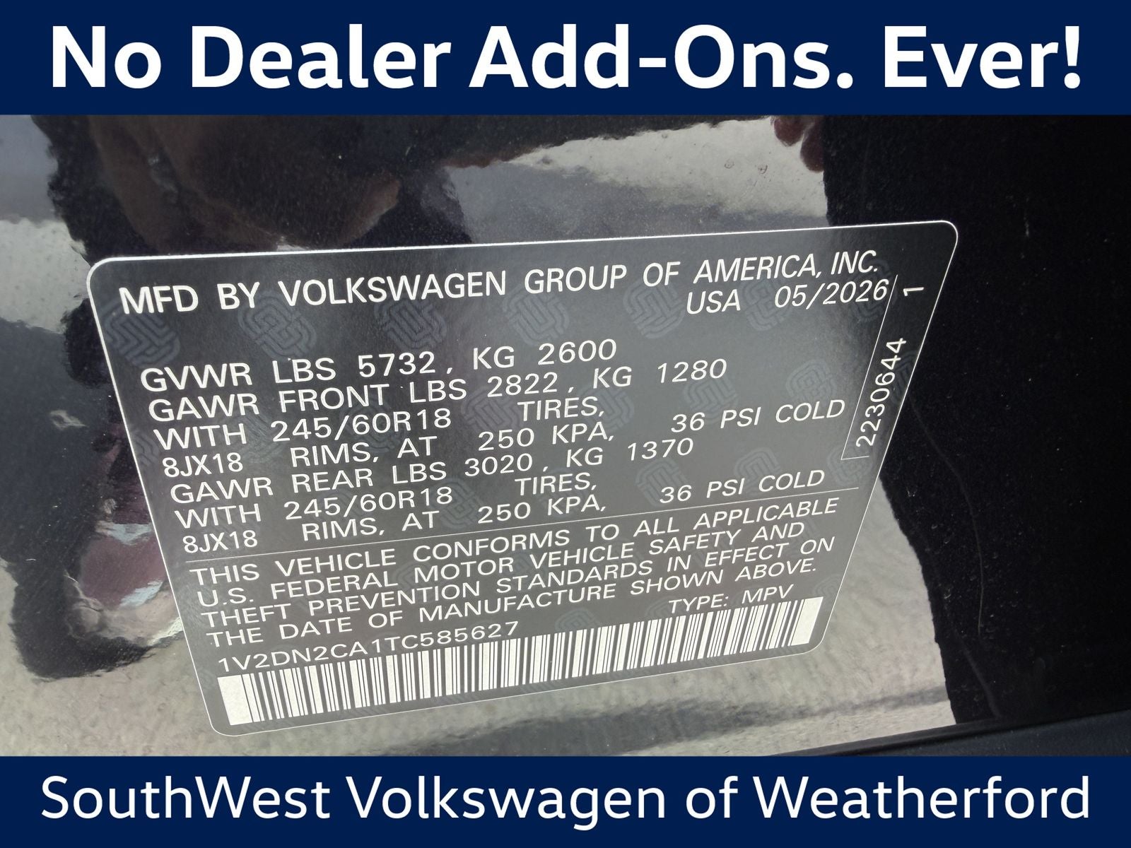 2026 Volkswagen Atlas 2.0T SE