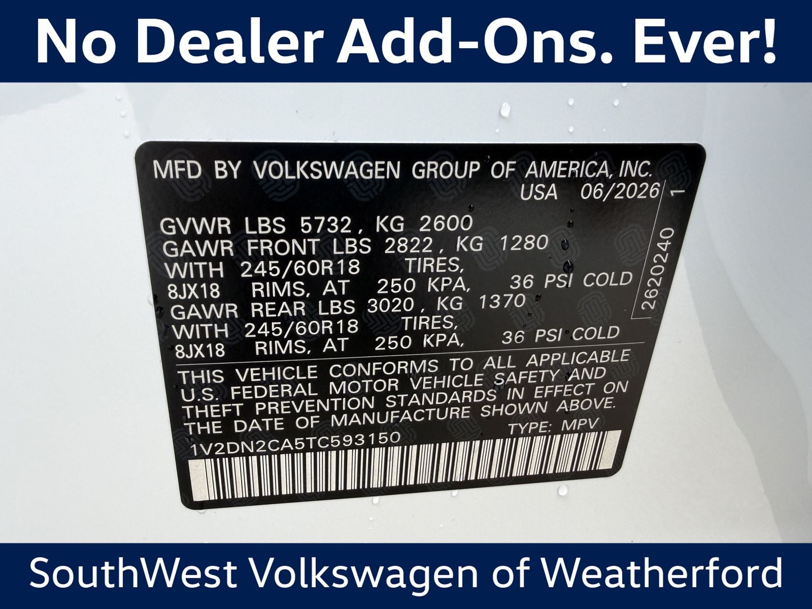 2026 Volkswagen Atlas 2.0T SE