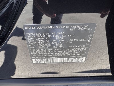 2026 Volkswagen Atlas Cross Sport 2.0T SE W/TECHNOLOGY