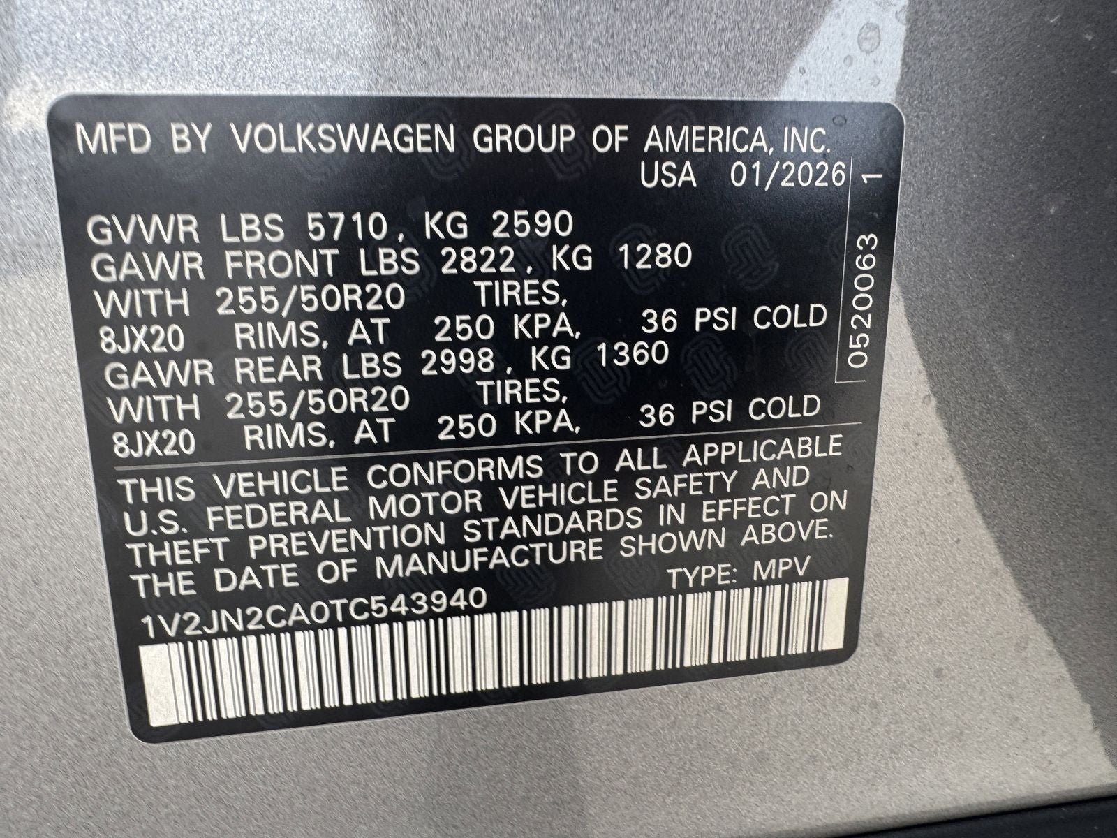 2026 Volkswagen Atlas 2.0T SE W/TECHNOLOGY