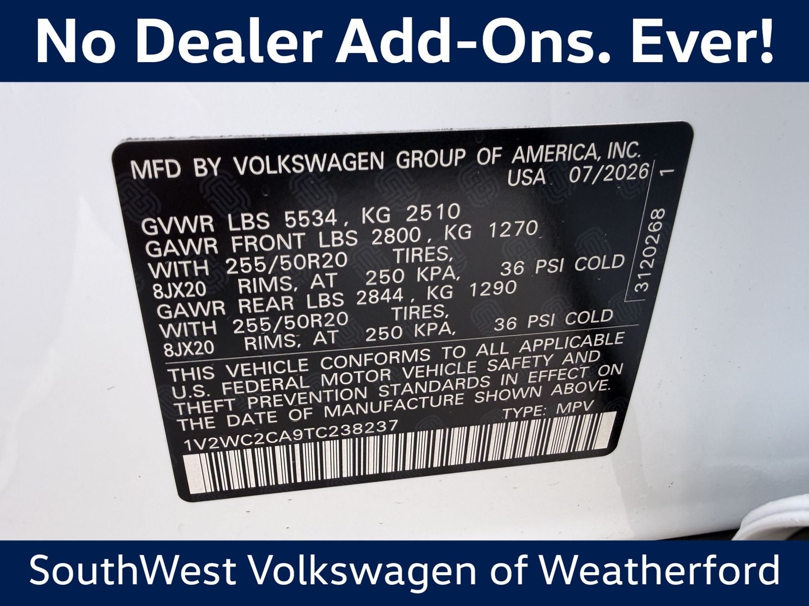 2026 Volkswagen Atlas Cross Sport 2.0T SE W/TECHNOLOGY
