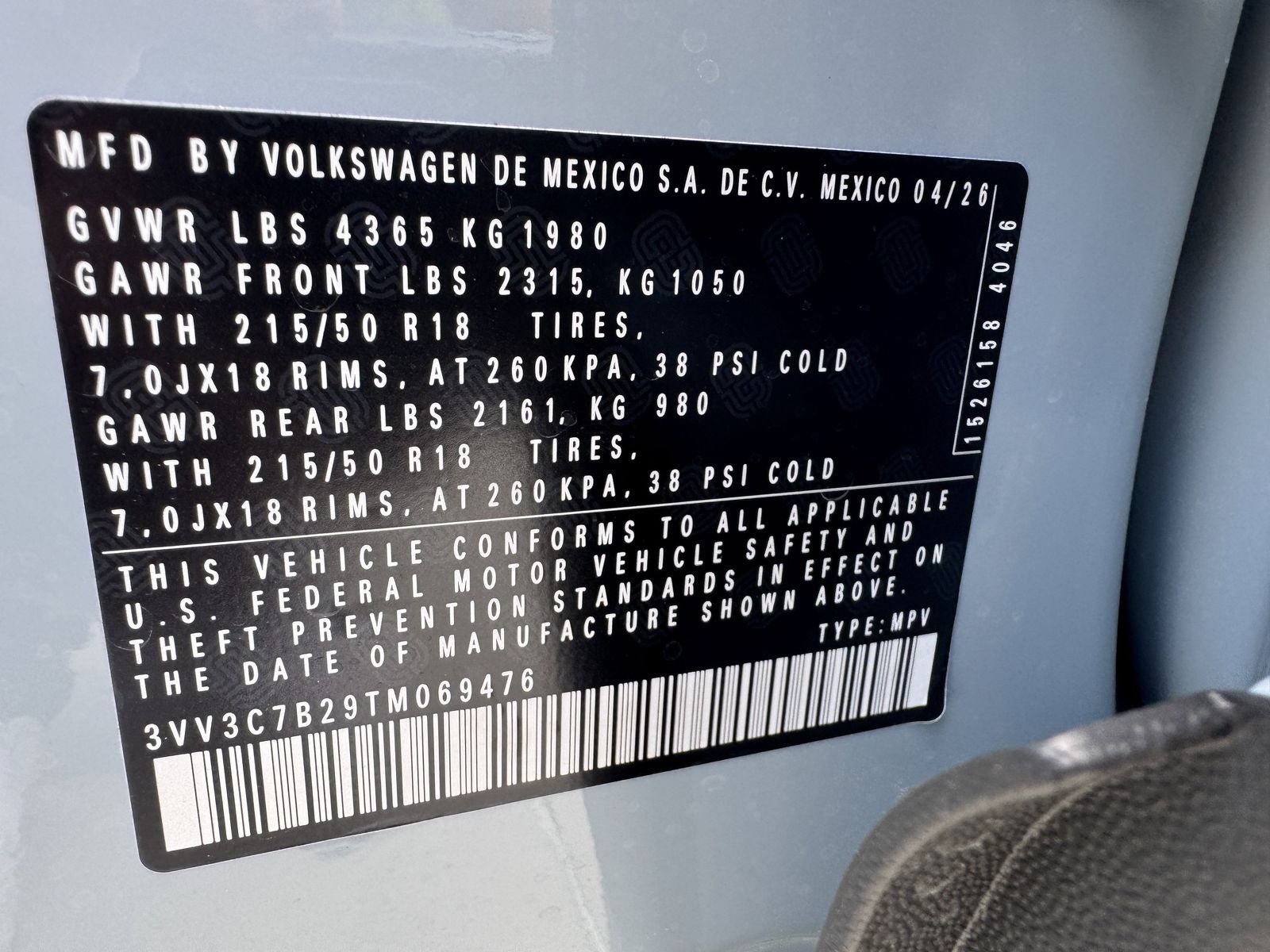 2026 Volkswagen Taos 1.5T SE Black