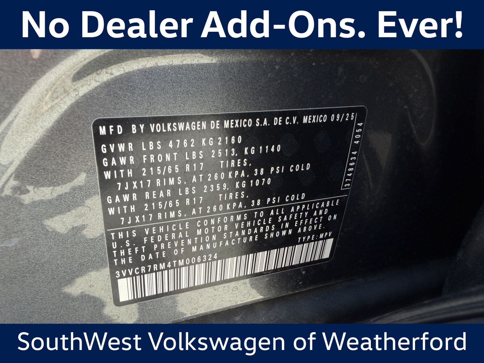 2026 Volkswagen Tiguan 2.0T S