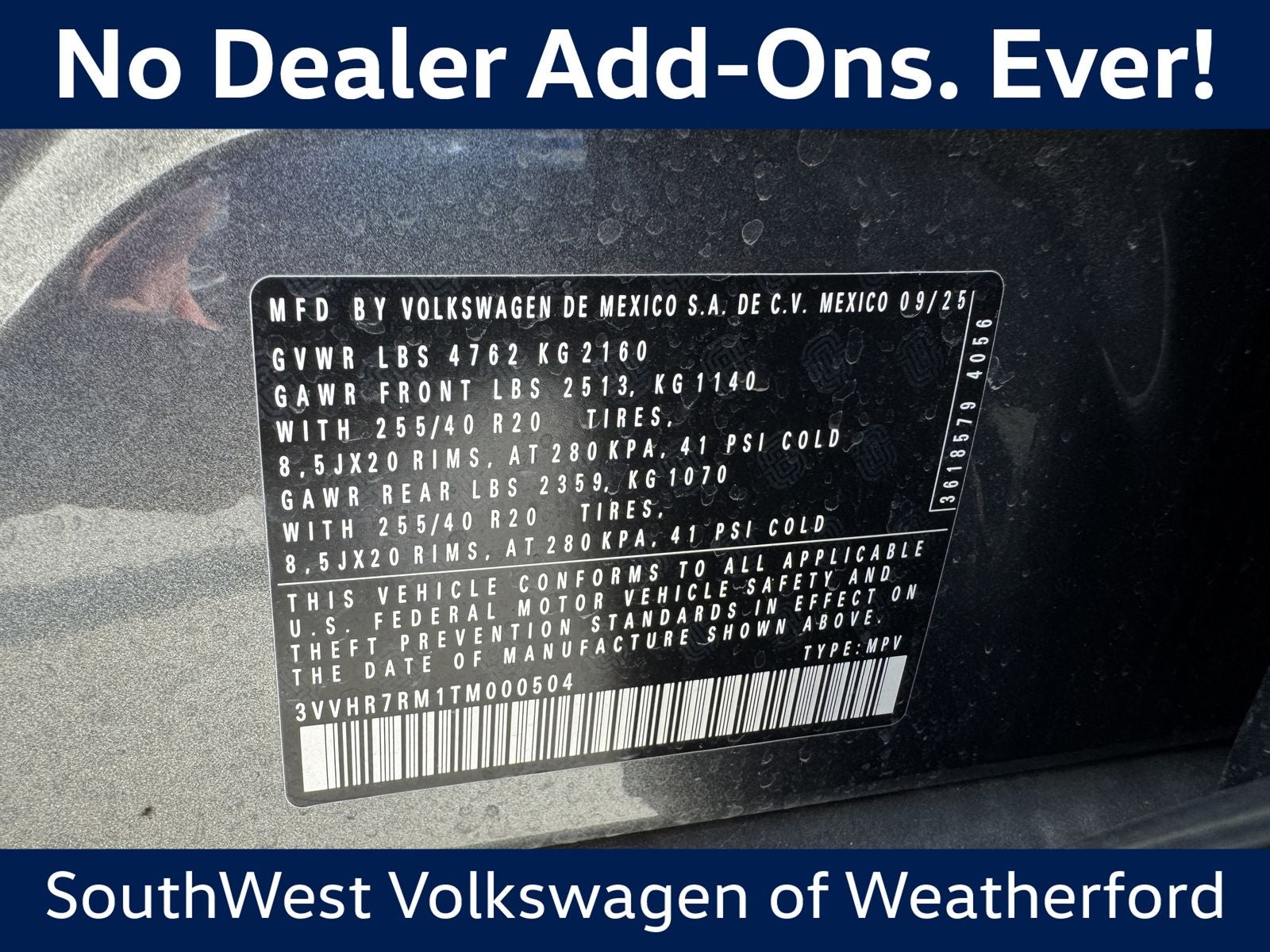 2026 Volkswagen Tiguan 2.0T SE R-Line Black