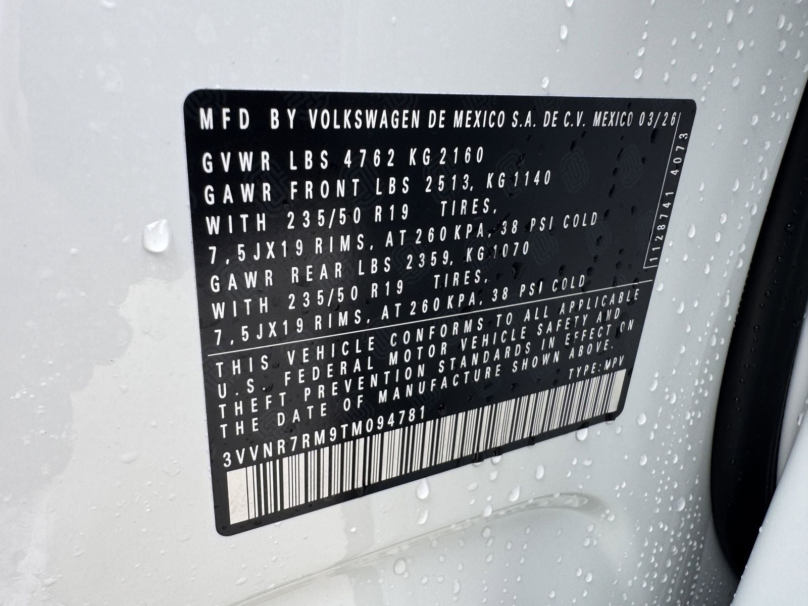2026 Volkswagen Tiguan 2.0T SE