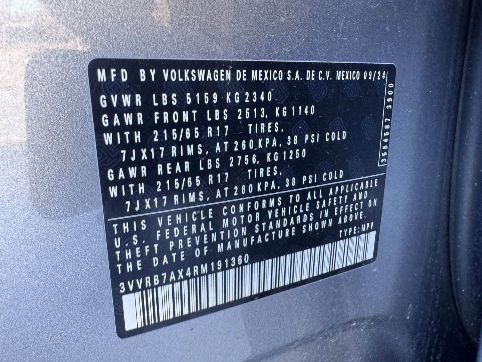 2024 Volkswagen Tiguan 2.0T S