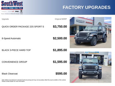 2026 Jeep Wrangler WRANGLER 2-DOOR SPORT S