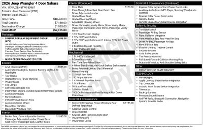 2026 Jeep Wrangler WRANGLER 4-DOOR SAHARA