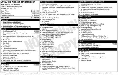 2026 Jeep Wrangler WRANGLER 4-DOOR RUBICON