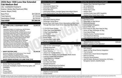 2026 RAM Ram 1500 RAM 1500 LONE STAR QUAD CAB 4X2 6'4' BOX