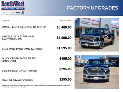 2026 RAM Ram 1500 RAM 1500 LIMITED LONGHORN CREW CAB 4X4 5'7' BOX