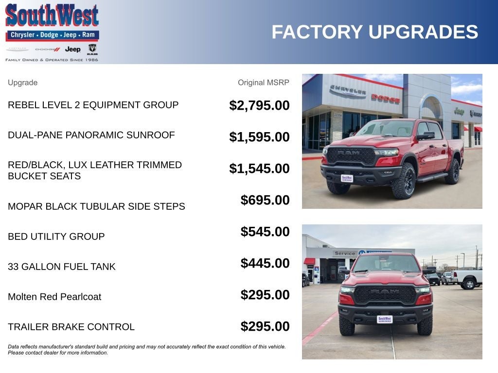 2026 RAM Ram 1500 RAM 1500 REBEL CREW CAB 4X4 5'7' BOX