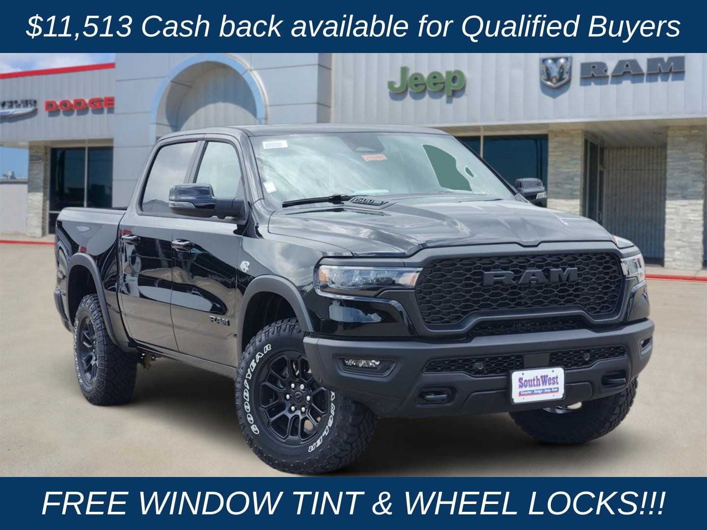 2026 RAM Ram 1500 RAM 1500 REBEL CREW CAB 4X4 5'7' BOX