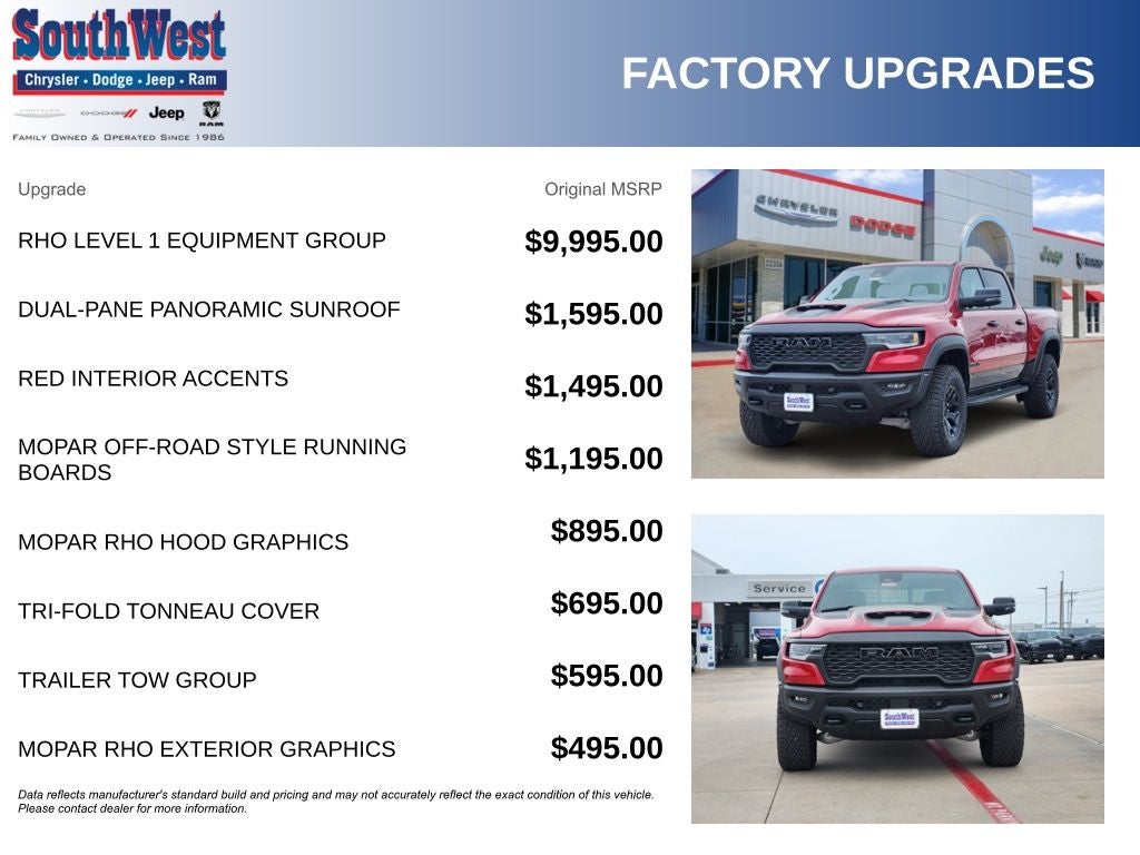 2026 RAM Ram 1500 RAM 1500 RHO CREW CAB 4X4 5'7' BOX