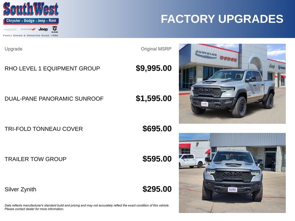 2026 RAM Ram 1500 RAM 1500 RHO CREW CAB 4X4 5'7' BOX