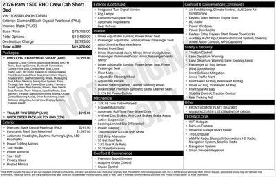 2026 RAM Ram 1500 RAM 1500 RHO CREW CAB 4X4 5'7' BOX