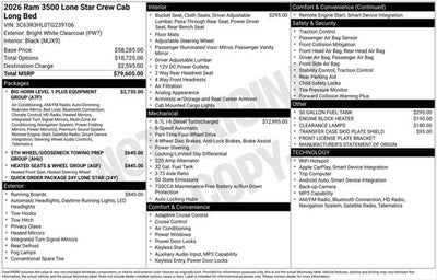 2026 RAM Ram 3500 RAM 3500 LONE STAR CREW CAB 4X4 8' BOX