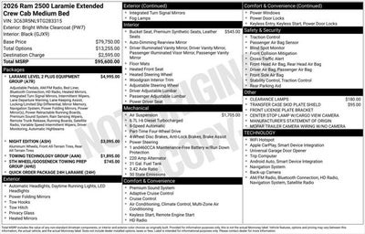 2026 RAM Ram 2500 RAM 2500 LARAMIE MEGA CAB 4X4 6'4' BOX