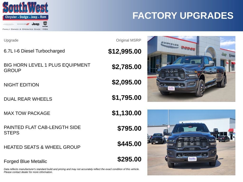 2026 RAM Ram 3500 RAM 3500 LONE STAR CREW CAB 4X4 8' BOX