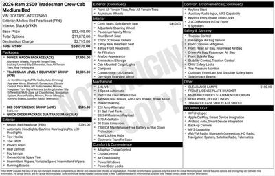 2026 RAM Ram 2500 RAM 2500 TRADESMAN CREW CAB 4X4 6'4' BOX
