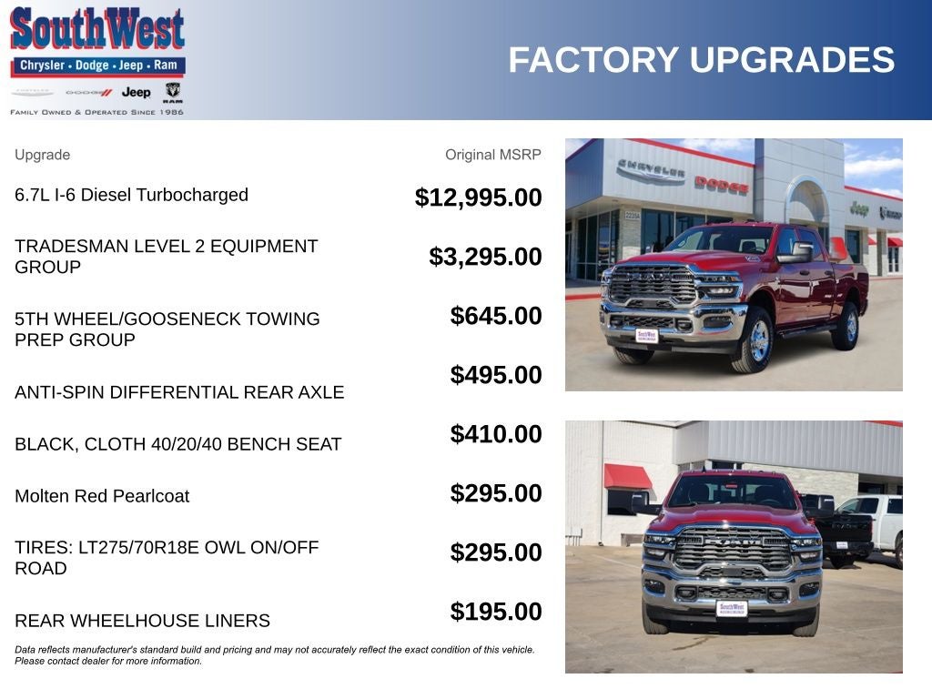 2026 RAM Ram 2500 RAM 2500 TRADESMAN CREW CAB 4X4 6'4' BOX