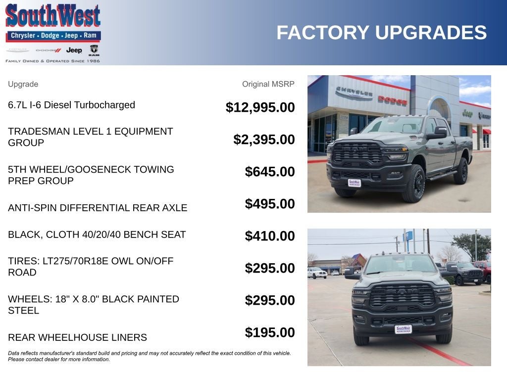 2026 RAM Ram 2500 RAM 2500 TRADESMAN CREW CAB 4X4 6'4' BOX