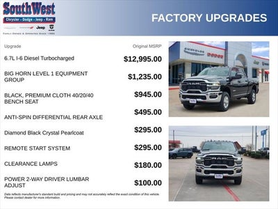 2026 RAM Ram 2500 RAM 2500 LONE STAR CREW CAB 4X4 6'4' BOX