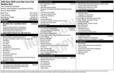 2026 RAM Ram 2500 RAM 2500 LONE STAR CREW CAB 4X4 6'4' BOX