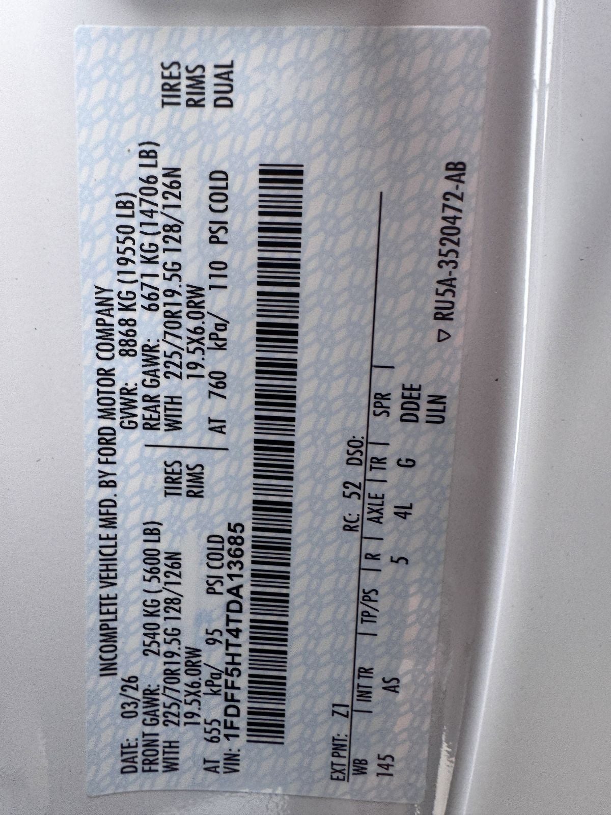 2026 Ford F-550SD XL Fleet