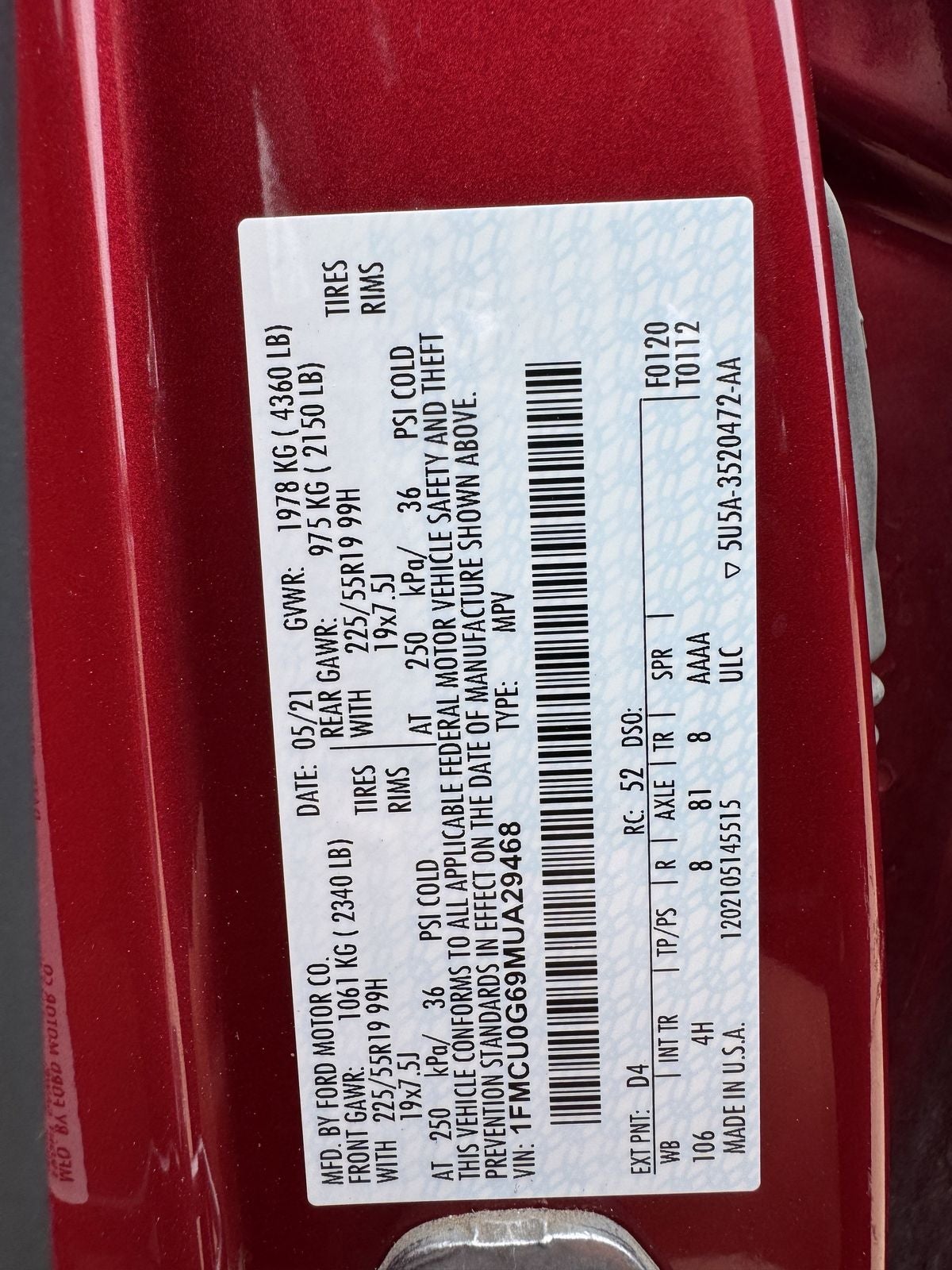 2021 Ford Escape SE