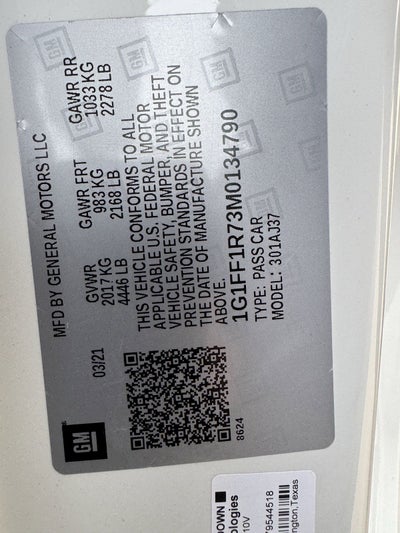 2021 Chevrolet Camaro LT1