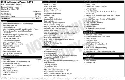 2016 Volkswagen Passat 1.8T S
