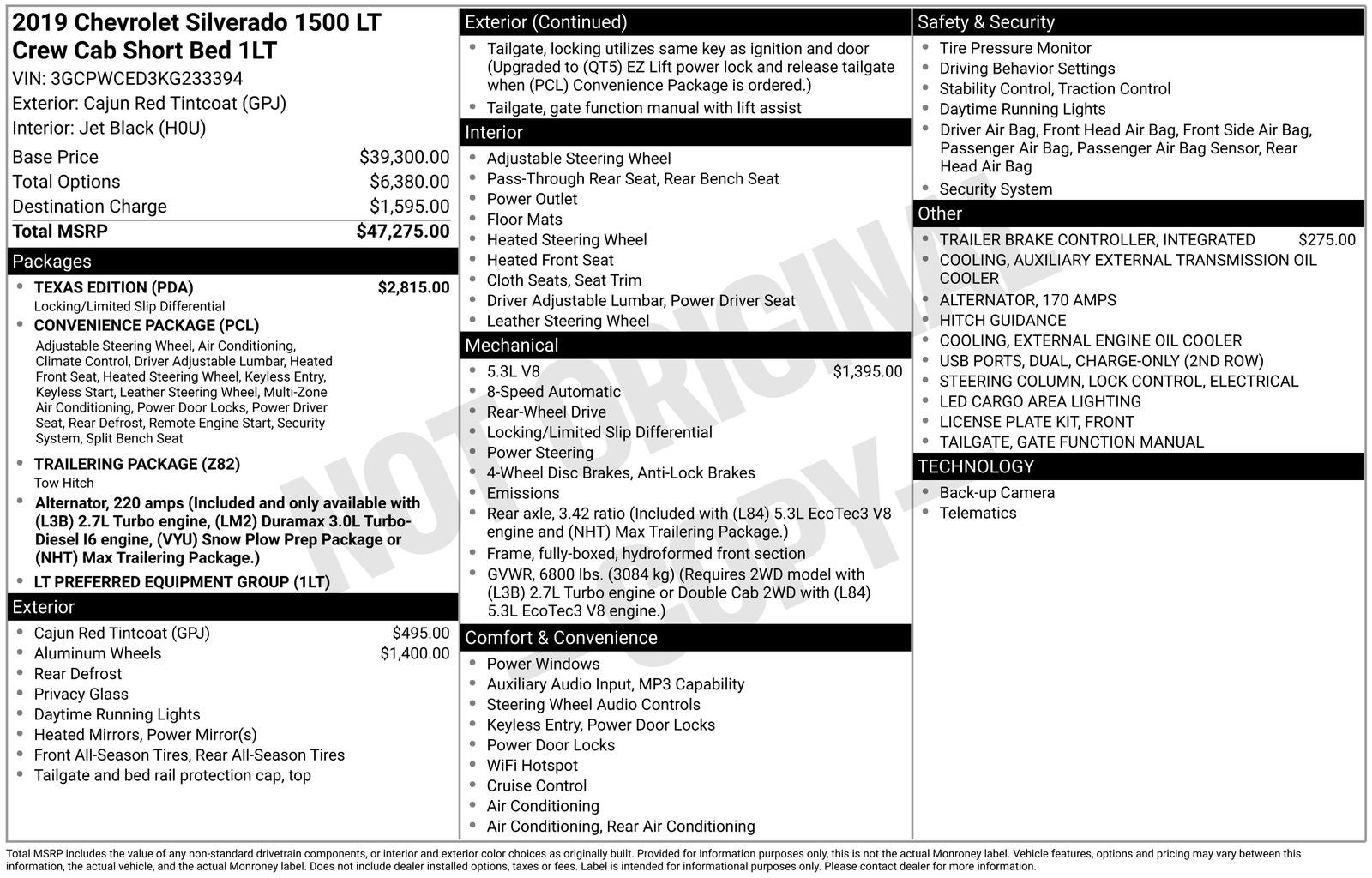2019 Chevrolet Silverado 1500 LT Texas Edition
