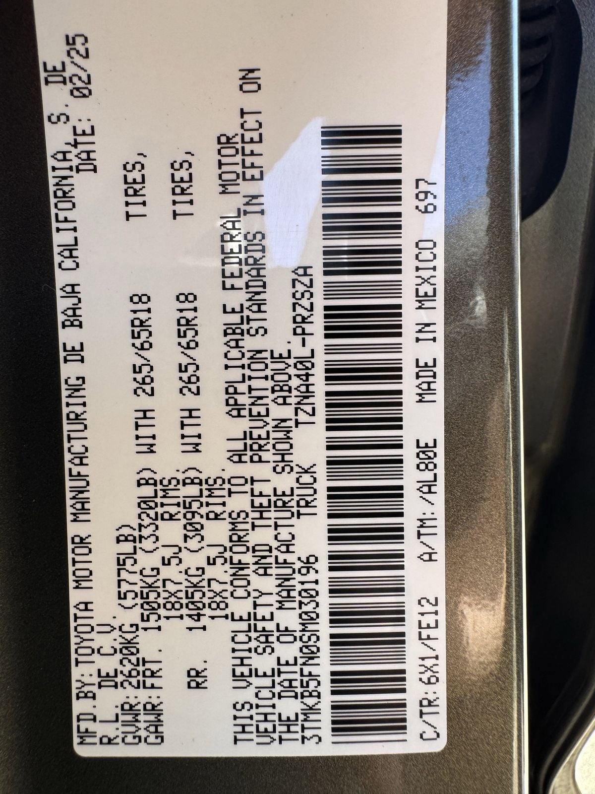 2025 Toyota Tacoma TRD Sport