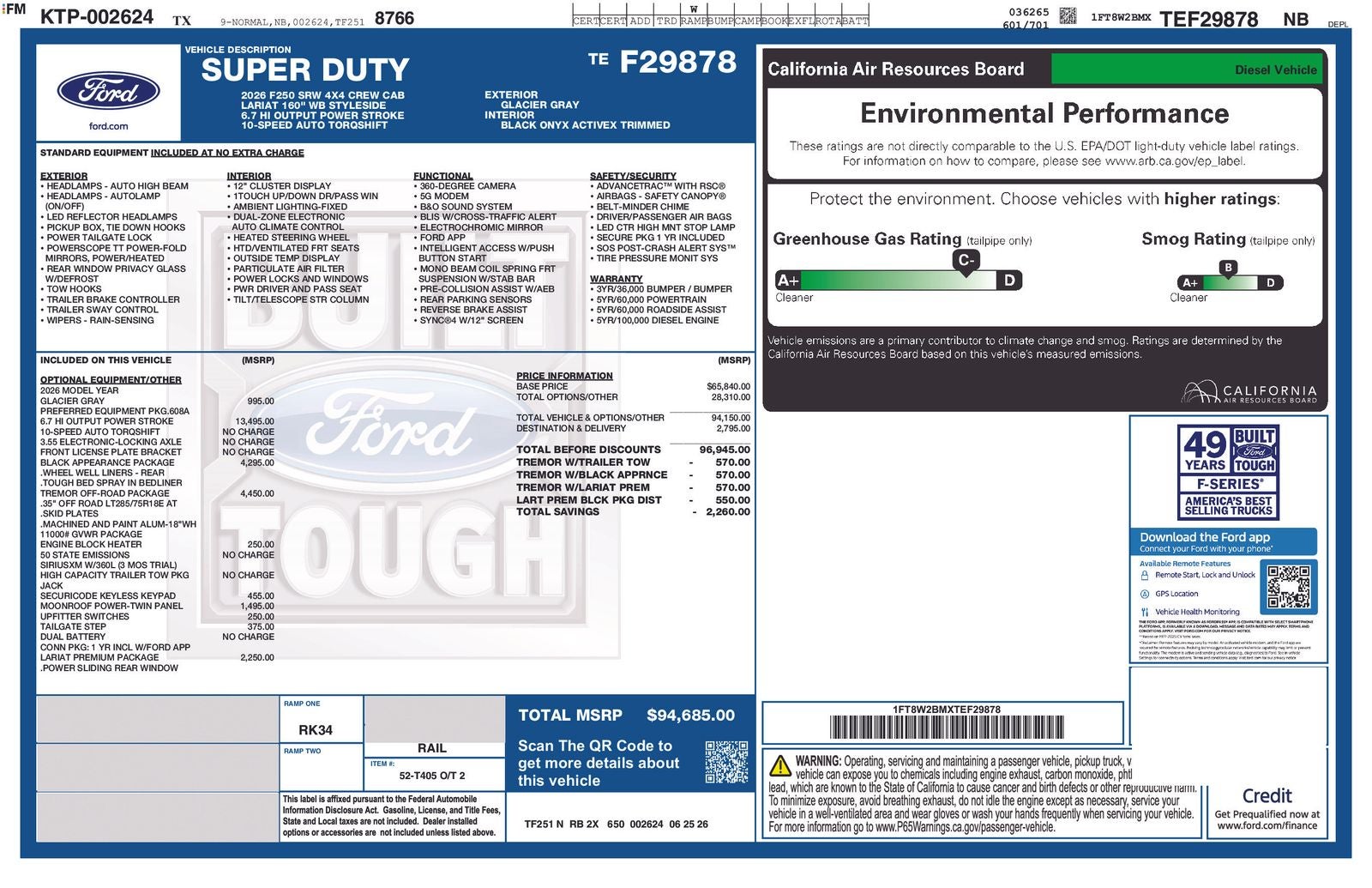 2026 Ford F-250SD Lariat