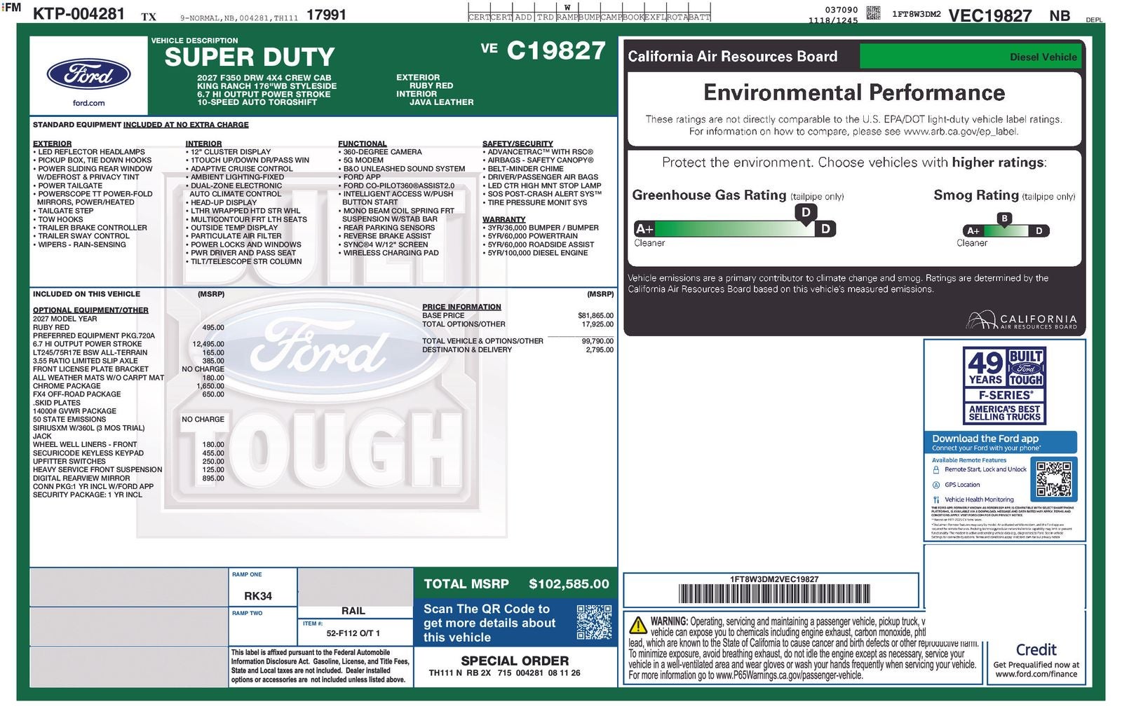2027 Ford F-350SD King Ranch DRW