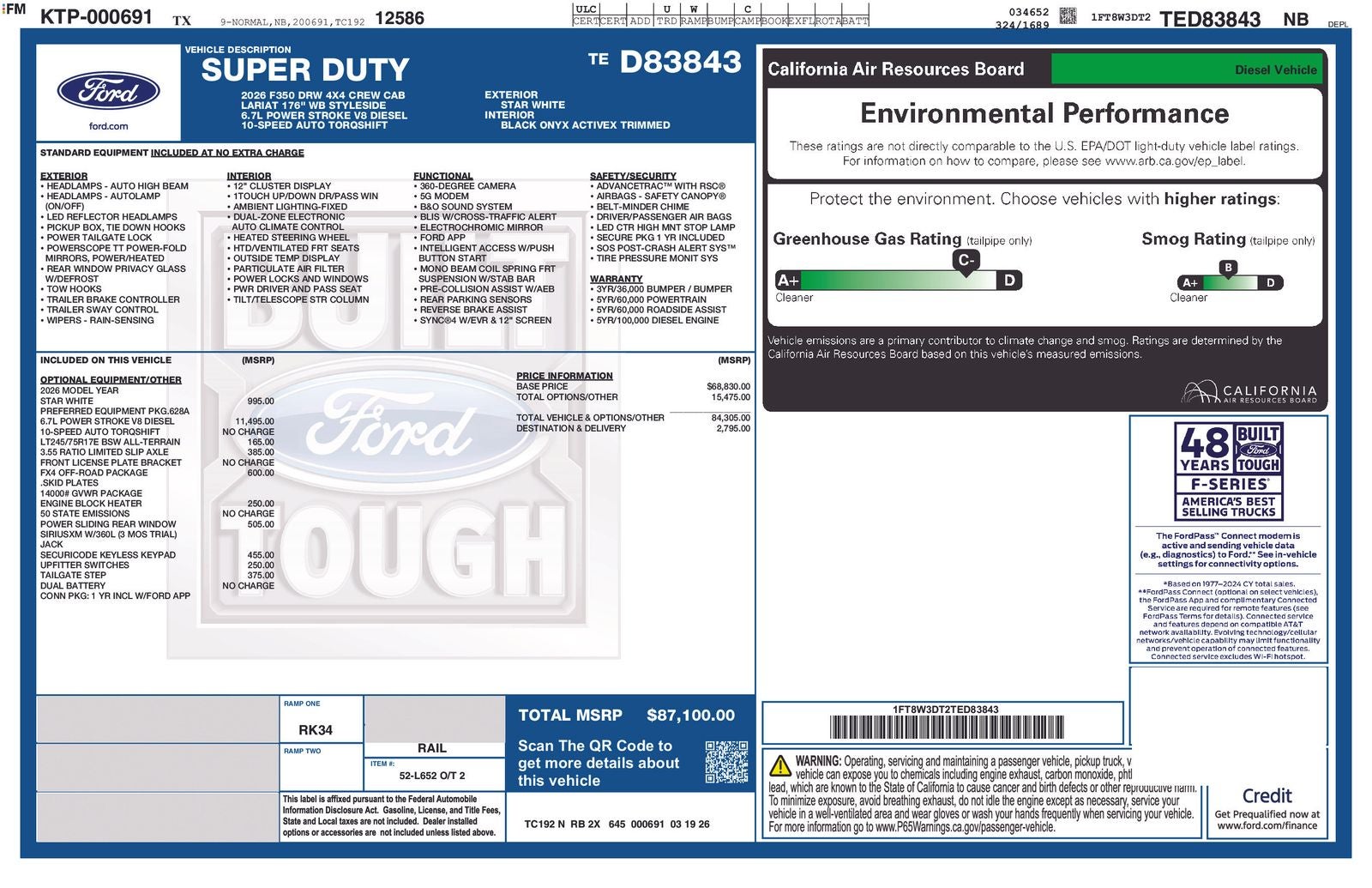 2026 Ford F-350SD Lariat DRW