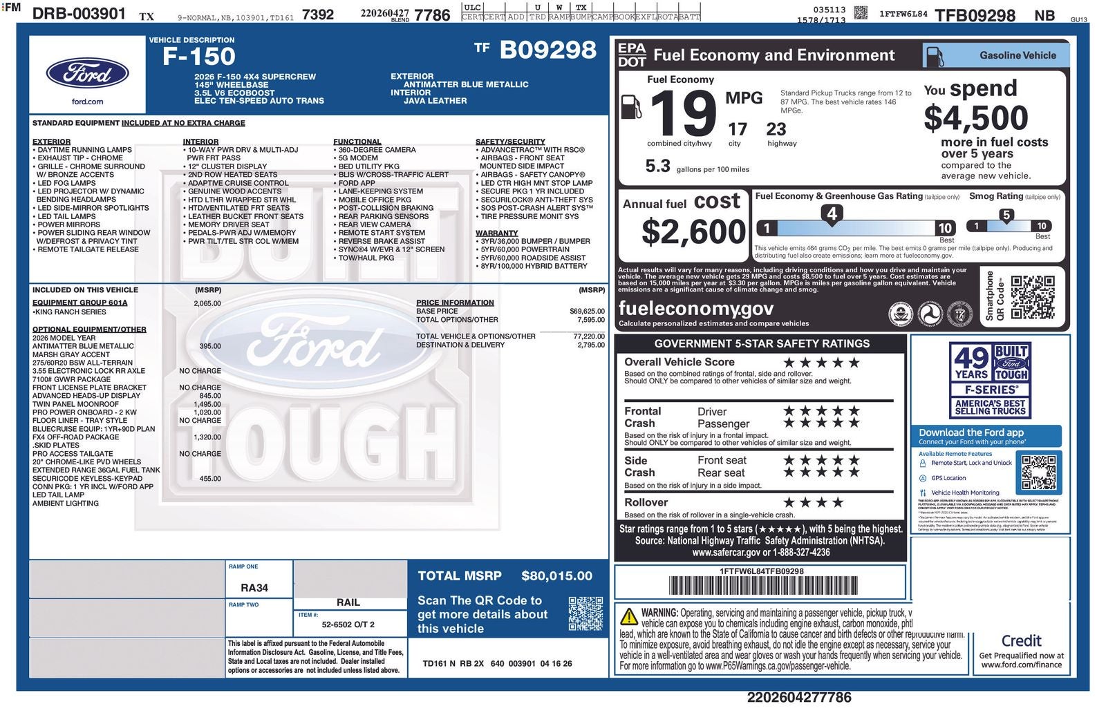 2026 Ford F-150 King Ranch