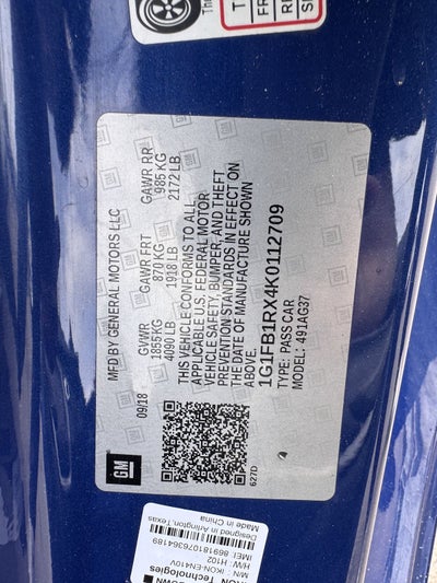 2019 Chevrolet Camaro 1LT