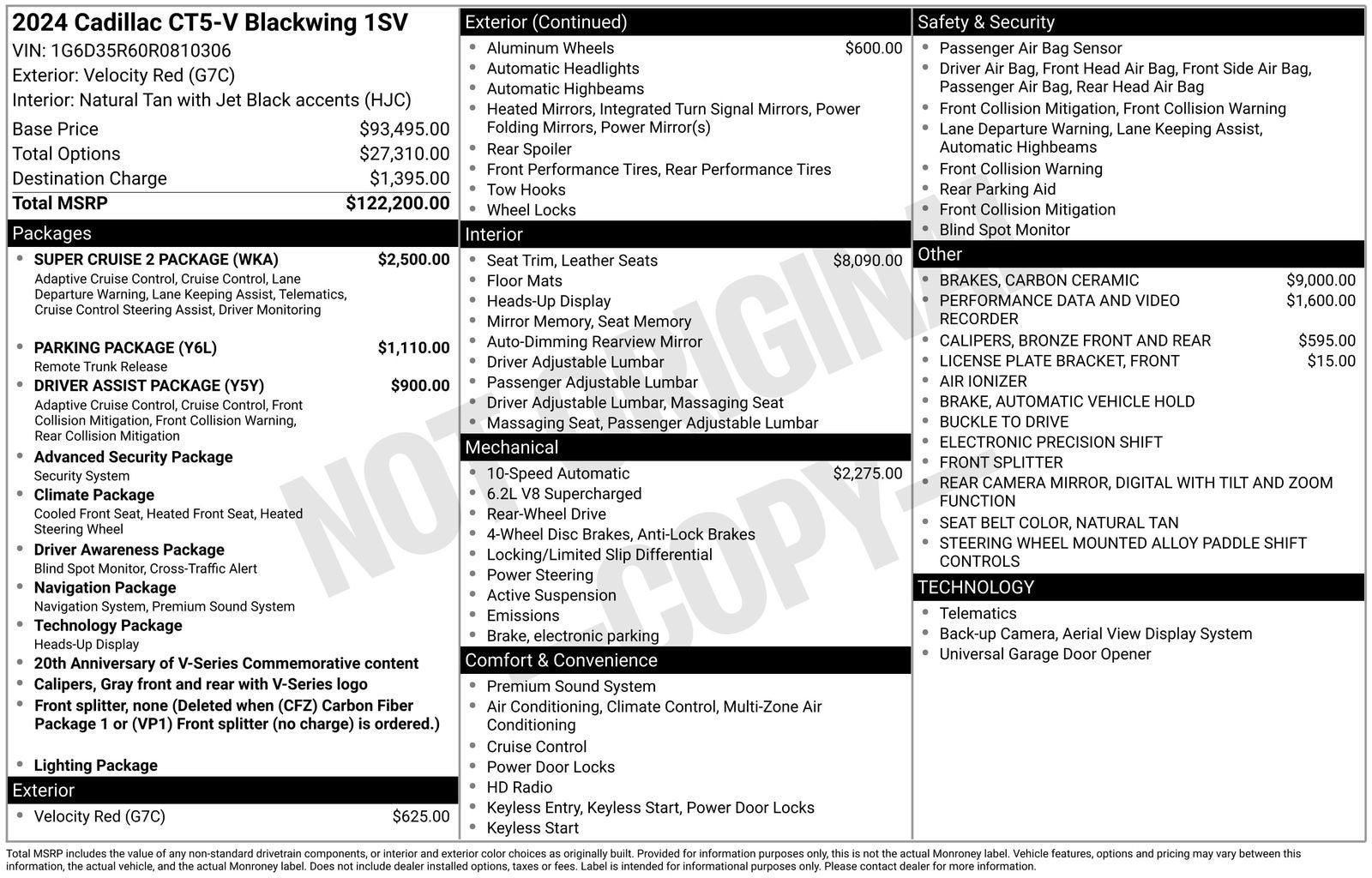2024 Cadillac CT5-V V-Series Blackwing