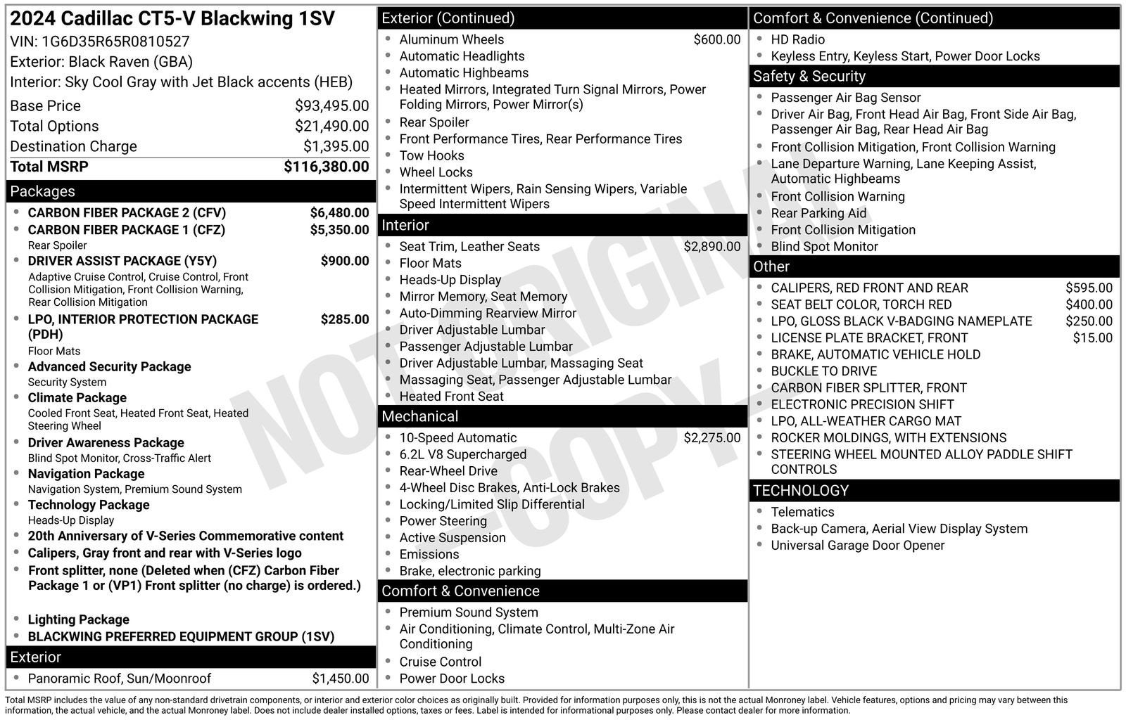 2024 Cadillac CT5-V V-Series Blackwing