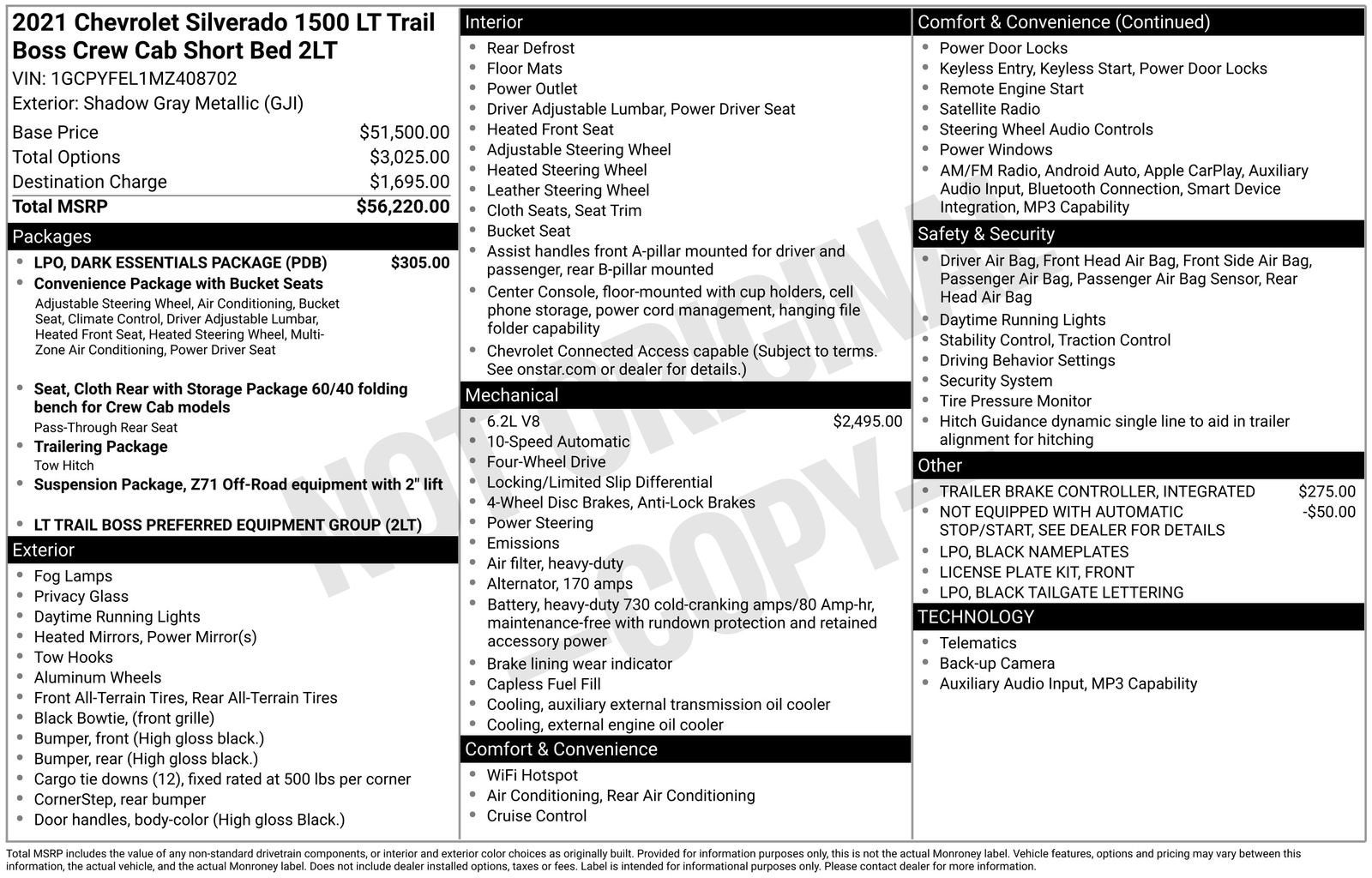 2021 Chevrolet Silverado 1500 LT Trail Boss