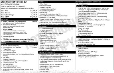 2025 Chevrolet Traverse Z71