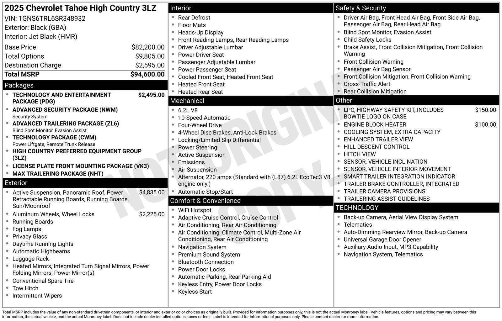 2025 Chevrolet Tahoe High Country
